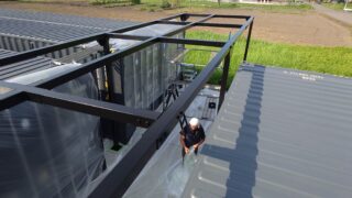 屋根製作　屋根鉄骨　折半　パート2
